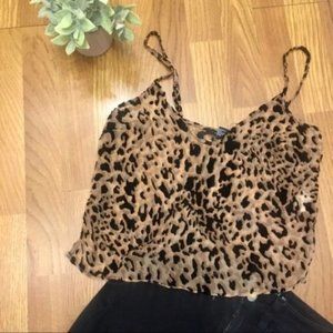 Forever 21 Cheetah Print Sheer Tank